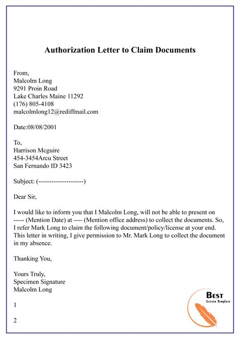 authorization letter bisaya sample to claim|Authorization Letter to Claim .